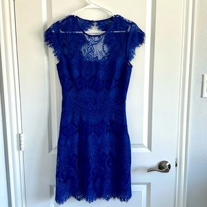 Blue lace dress
